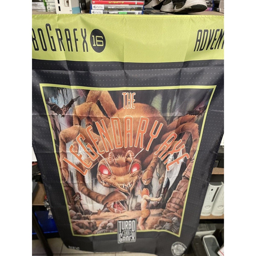 Legendary Axe TurboGrafx-16 TG16 5' Flag Banner Poster TurboGrafx16 1989 NEC